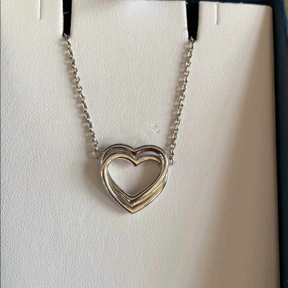 Blue Nile sterling double heart necklace